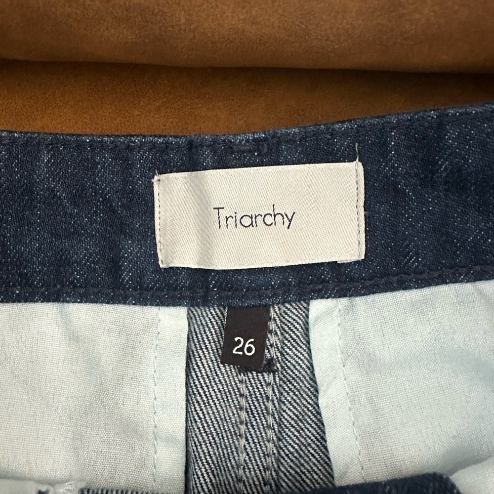 Triarchy High Waisted Pleated Trouser Jeans Pants Size 26 - Picture 11 of 14